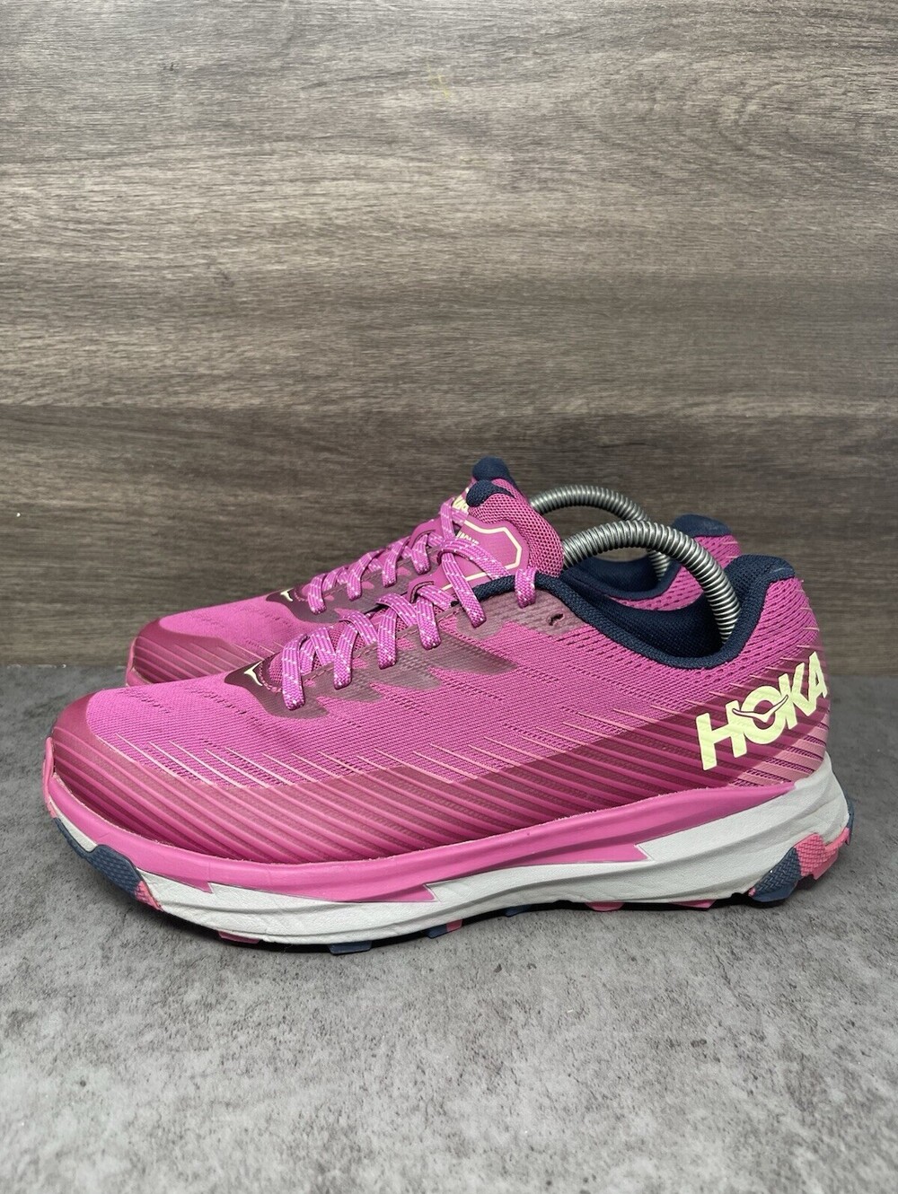 HOKA ONE ONE Torrent 2 Womens Size 9 Pink Fuchsia Trail Running Hiking Shoes